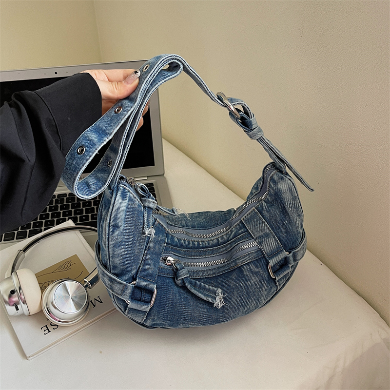 Luxury Bags Denim - Modna damska torba na ramię z