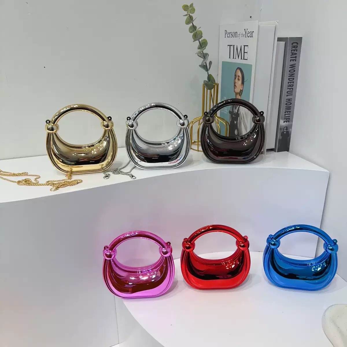 Luxury Bags Designer - Mini złota torebka wieczorowa torebki i