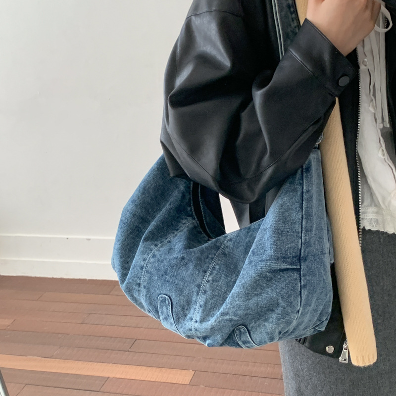 Luxury Bags Denim - Damskie torby crossbody z denimu o